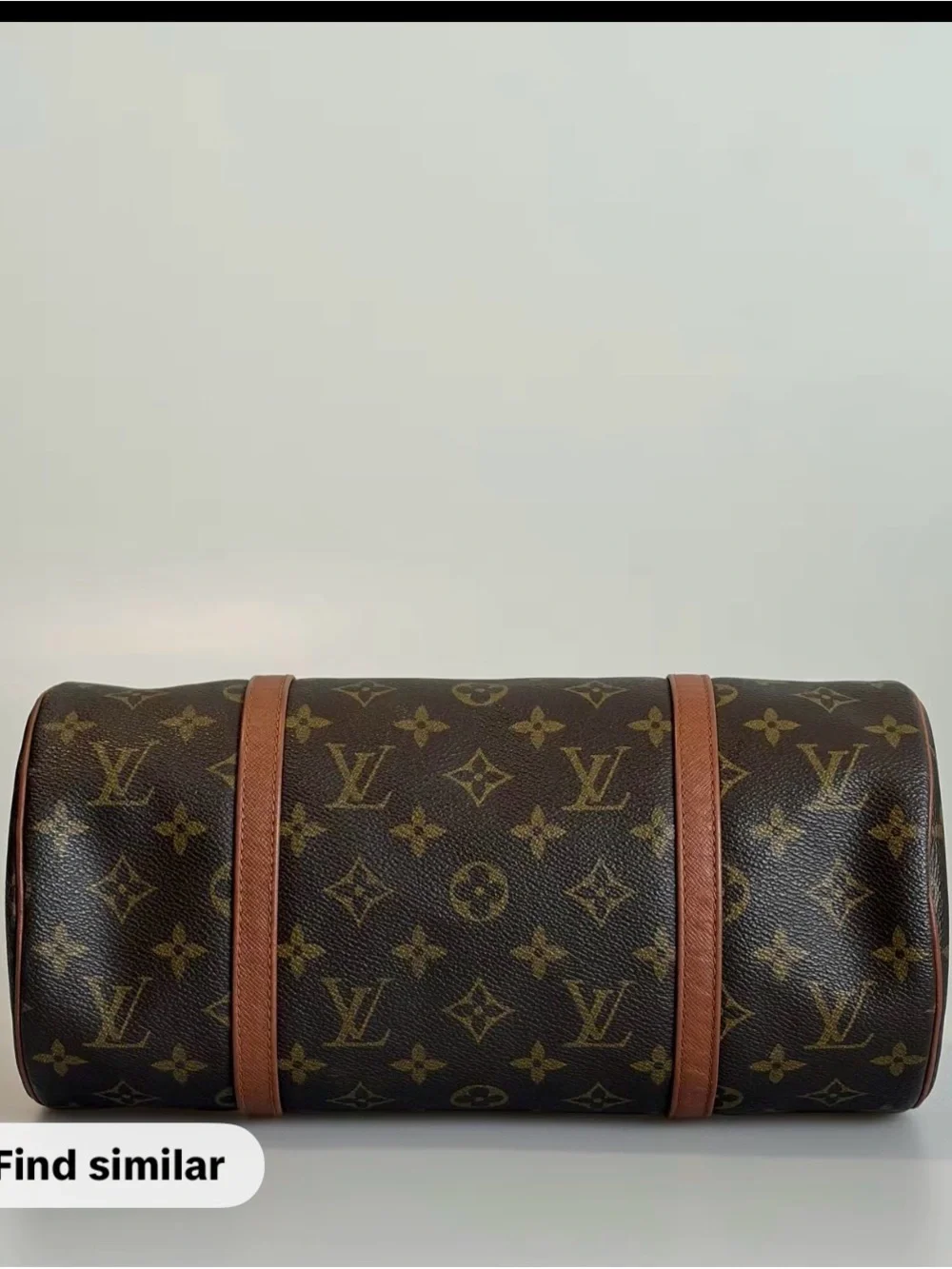 Louis Vuitton Brown Monogram Papillon Bag with Tan Straps